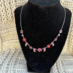 Vintage dainty floral necklace fairycore